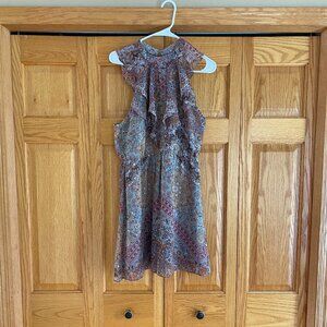 BCBGeneration High Neck Ruffle Dress